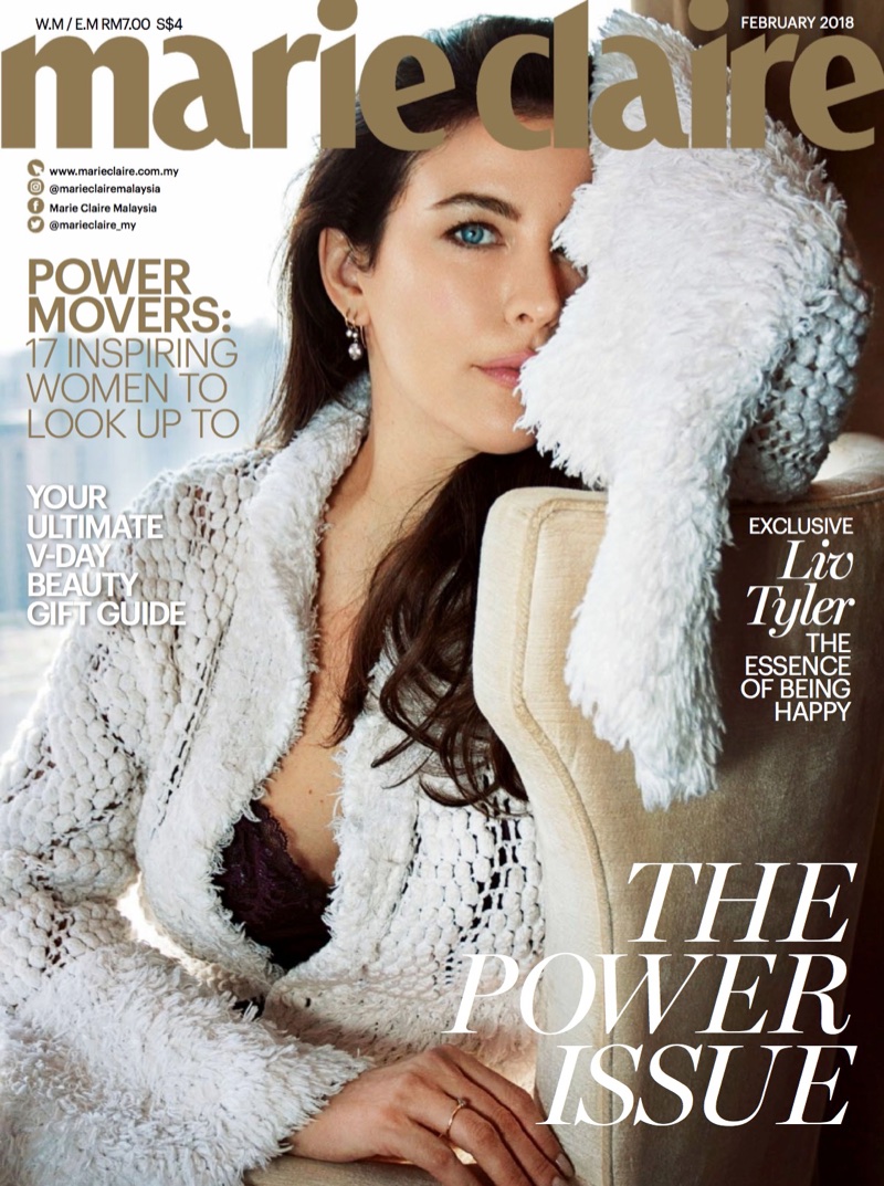 Liv Tyler on Marie Claire Malaysia February 2018 Cover