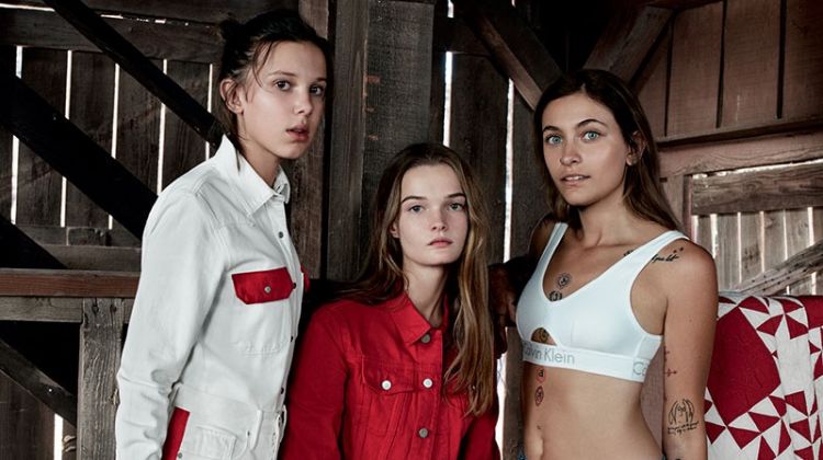 Millie Bobby Brown, Lulu Tenney and Paris Jackson front Calvin Klein Jeans spring-summer 2018 campaign