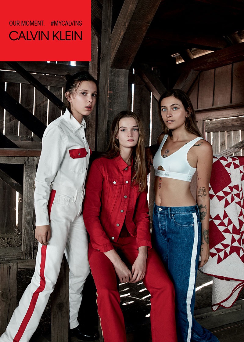 Millie Bobby Brown, Lulu Tenney and Paris Jackson front Calvin Klein Jeans spring-summer 2018 campaign