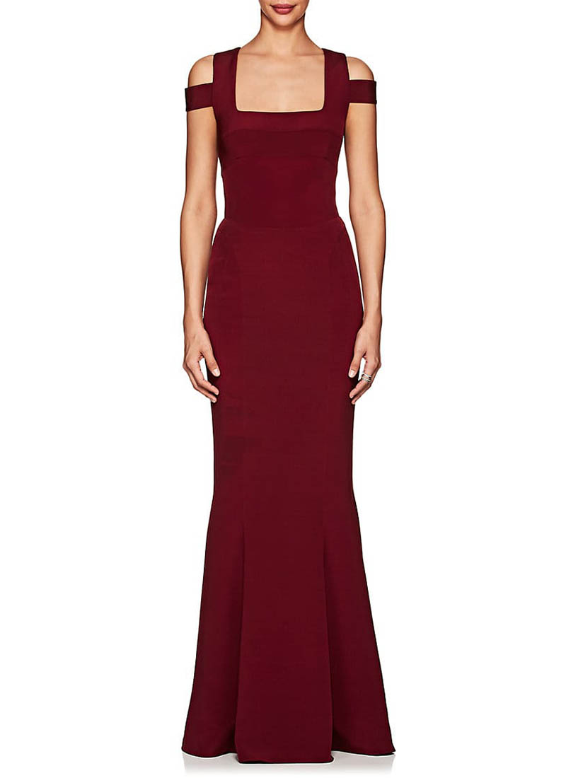 Narciso Rodriguez Stretch-Silk Crepe Open-Back Gown $3,495