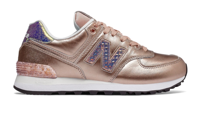 new balance 574 gold rose