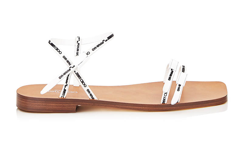 Off-White x Jimmy Choo Charlie White Logo Rubber Strap Sandals $1,085