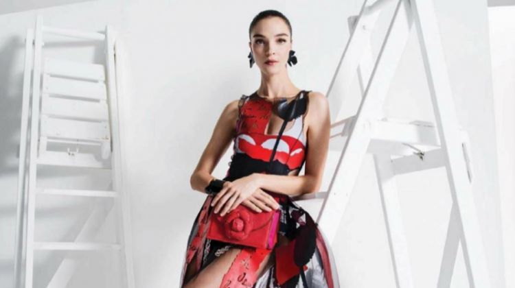 Mariacarla Boscono stars in Oscar de la Renta's spring-summer 2018 campaign