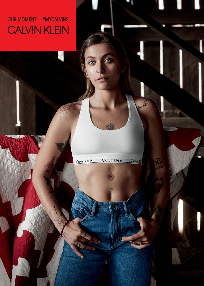 Paris Jackson flaunts her midsection in Calvin Klein Jeans spring-summer 2018 campaign