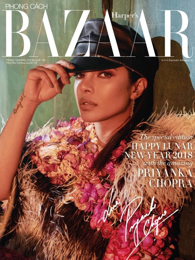 Priyanka Chopra on Harper's Bazaar Vietnam February 2018 Cover