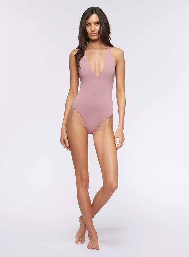 Rebecca Minkoff Natalie One Piece Swimsuit in Rose $145