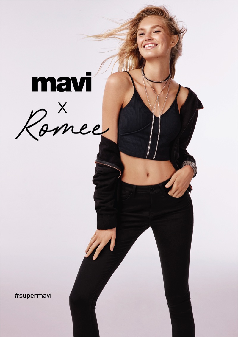Romee Strijd flaunts her toned figure in Mavi's spring-summer 2018 campaign