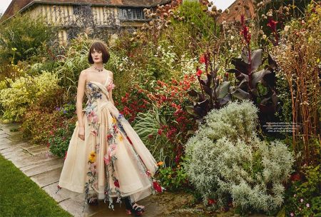 Sam Rollinson Poses in Garden Party Dresses for Harper's Bazaar UK Sam Rollinson Poses in Garden Party Dresses for Harper's Bazaar UK