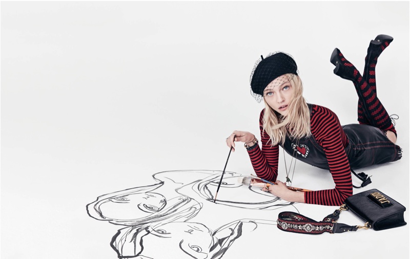 Sasha Pivovarova appears in Dior's spring-summer 2018 campaign