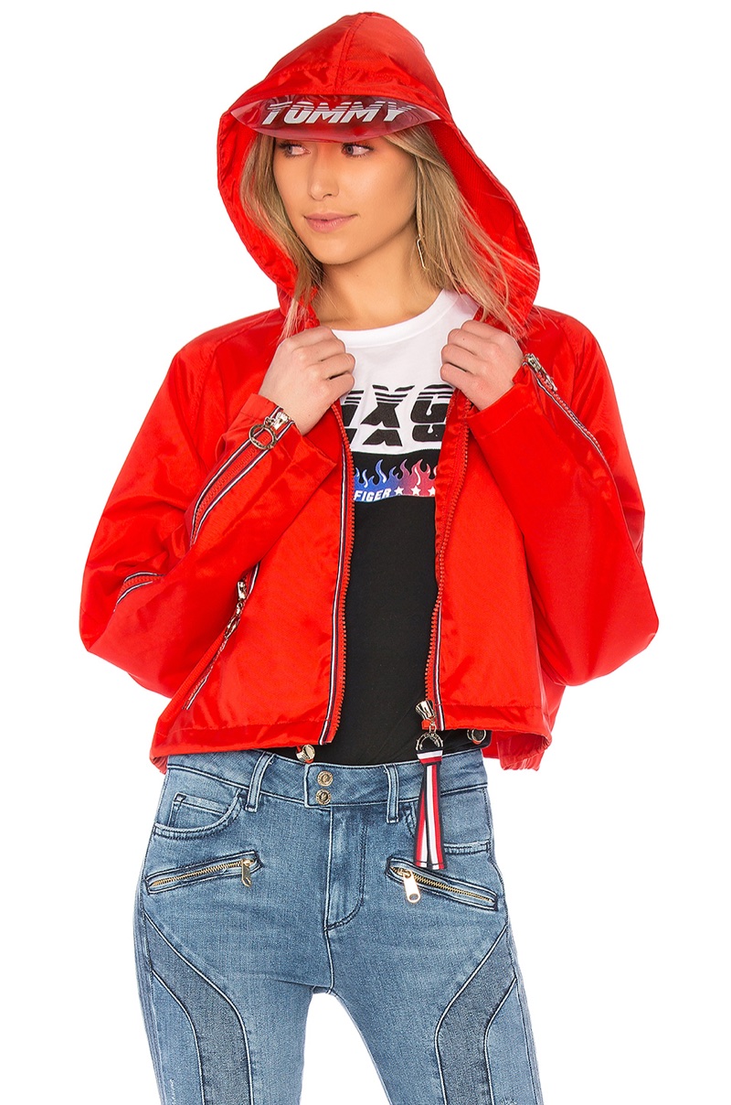 Tommy x Gigi Visor K-Way LS Jacket $299