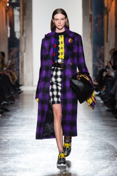 Versace Takes On Colorful Plaids for Fall 2018