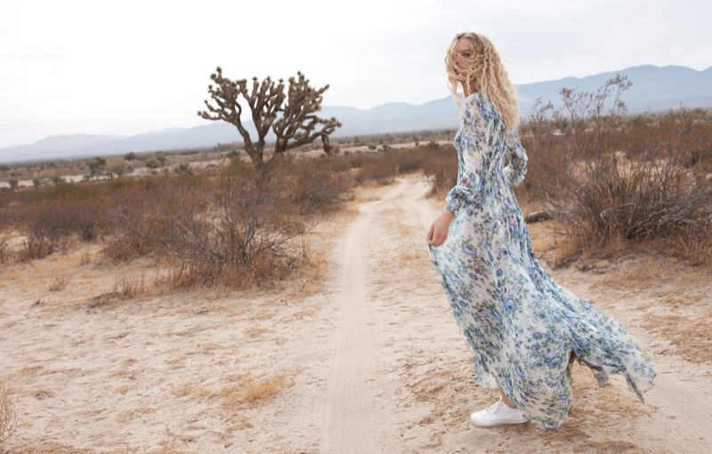 Zimmermann features Whitewave Shirred dress in spring 2018 campaign