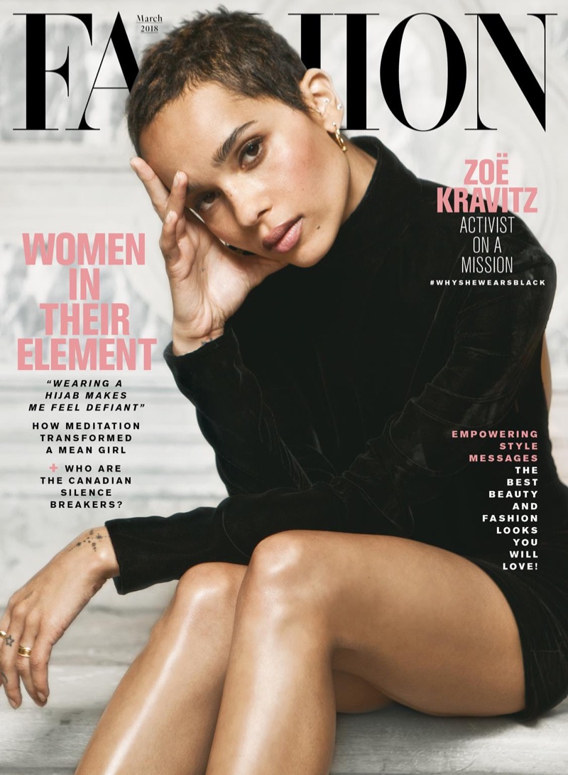 Zoe Kravitz on FASHION Magazine March 2018 Cover