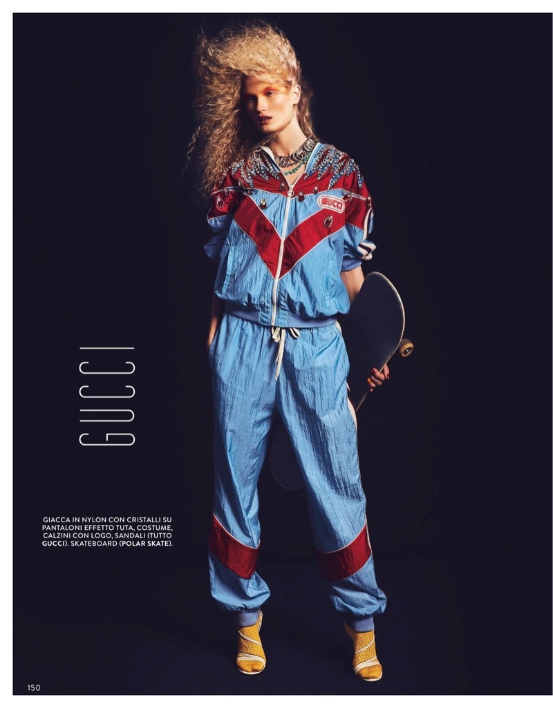 Ali Osk Embraces Sporty Glam Fashion for Grazia Italy