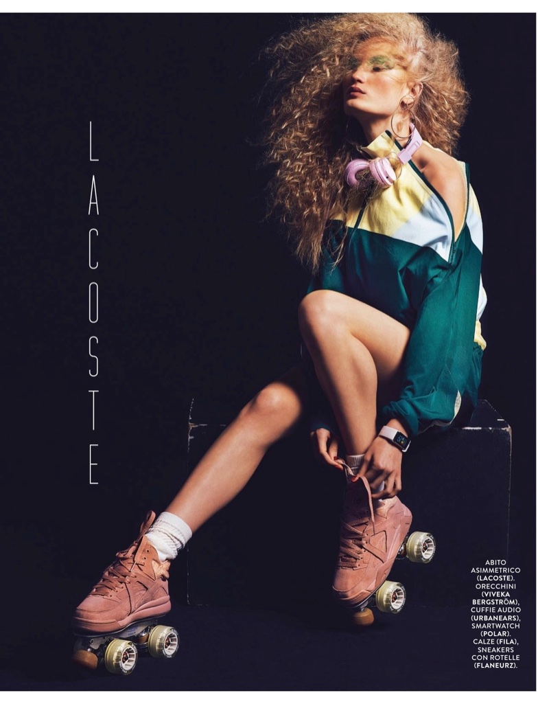 Ali Osk Embraces Sporty Glam Fashion for Grazia Italy