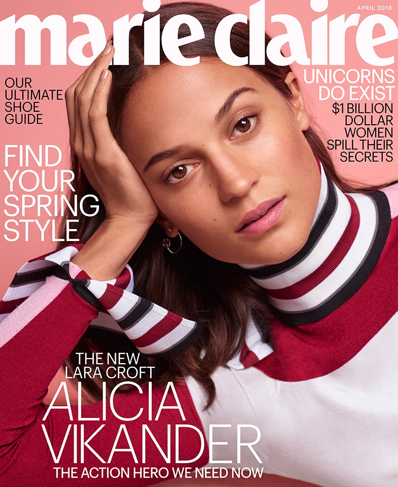 Alicia Vikander on Marie Claire April 2018 Cover