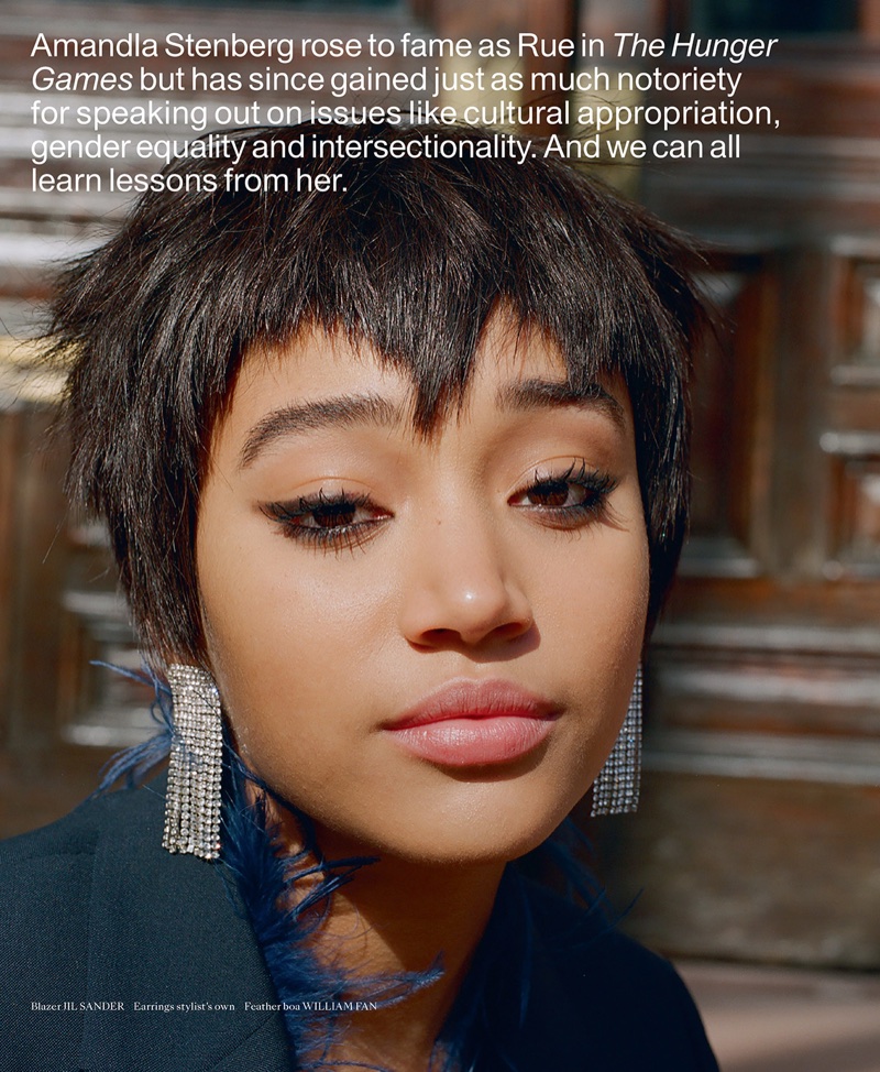 Ready for her closeup, Amandla Stenberg shows off a pixie haircut