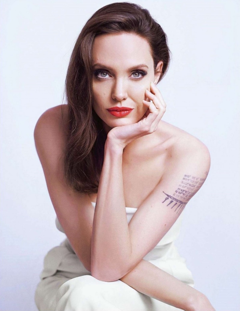 Angelina Jolie stuns in Guerlain beauty shoot. Photo: Mathieu Cesar