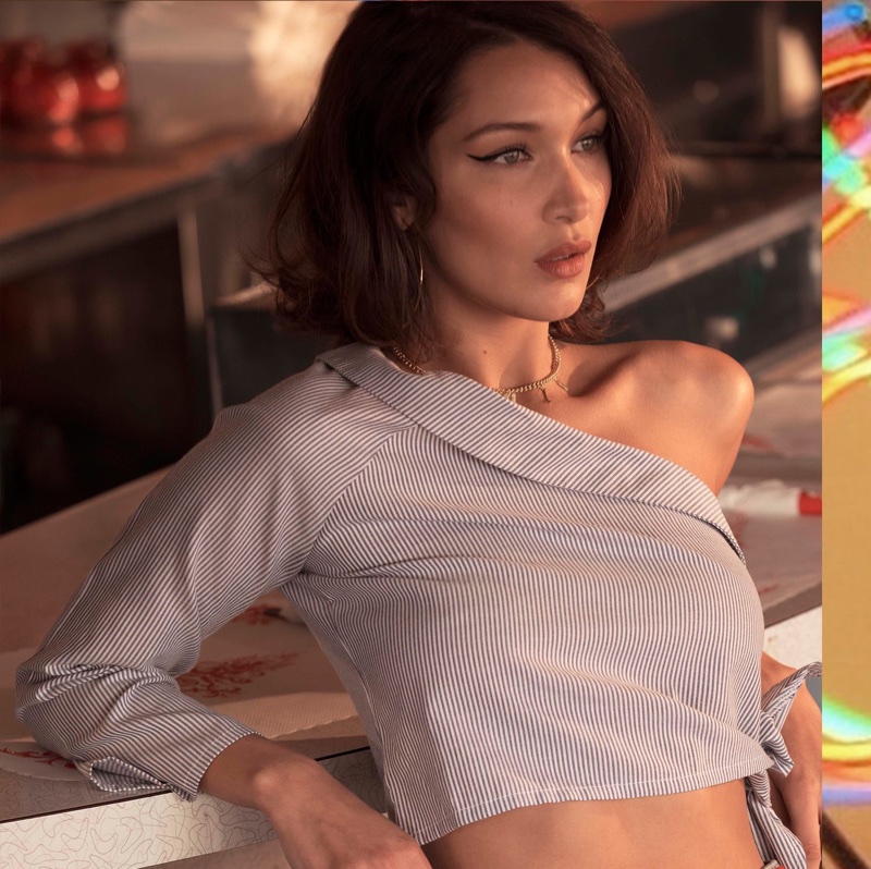 An image from Penshoppe's spring 2018 advertising campaign with Bella Hadid