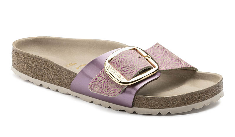 Birkenstock Madrid Big Buckle Sandal in Ceramic Pattern Rose $130