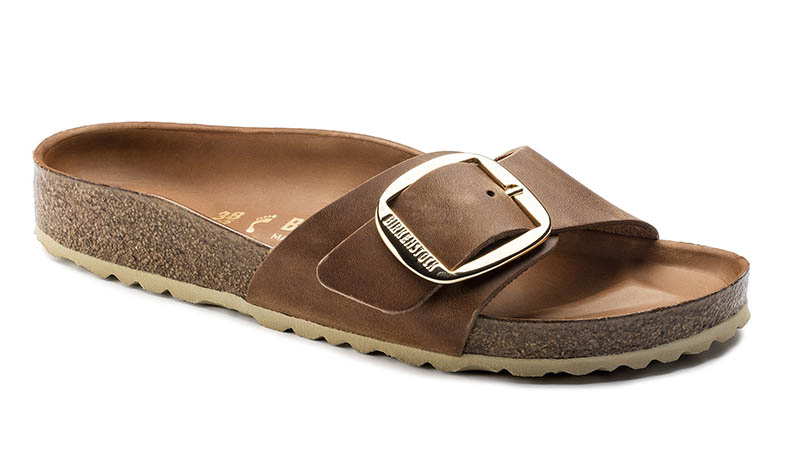 Birkenstock Madrid Big Buckle Sandal in Cognac $130