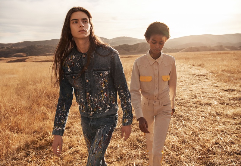 Dylan Christensen and Blesnya Minher front Calvin Klein Jeans' spring-summer 2018 campaign