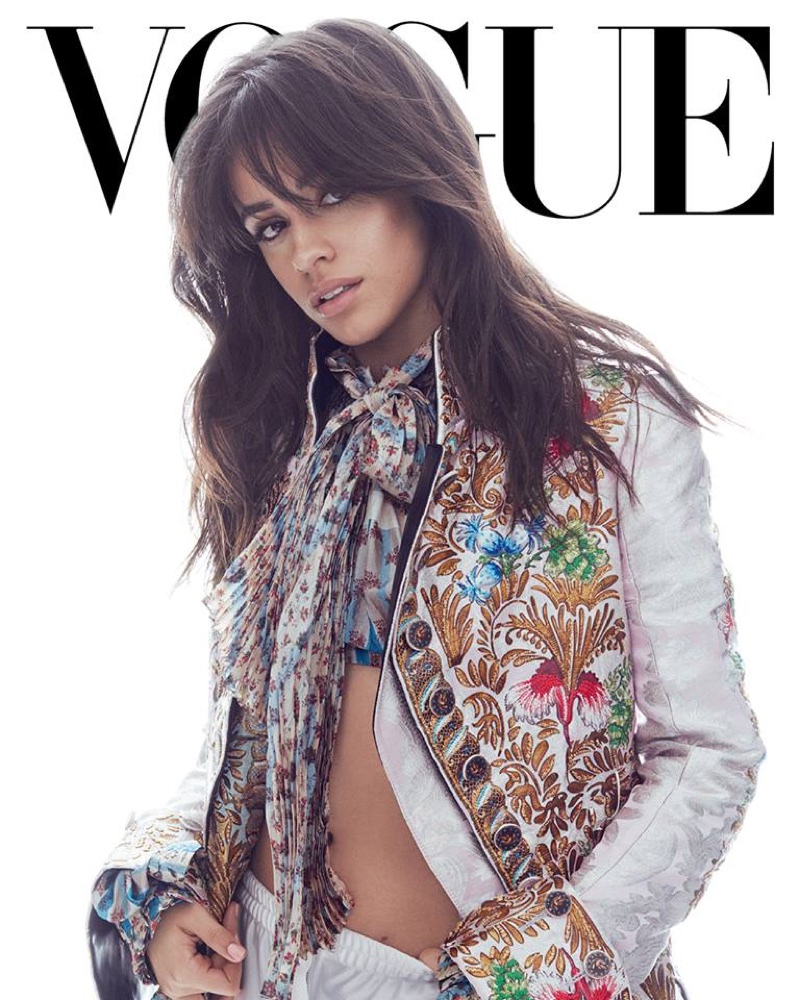 Singer Camila Cabello poses in Louis Vuitton top and pants
