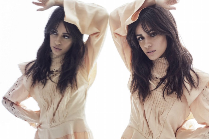 Singer Camila Cabello poses in Chloe blouse