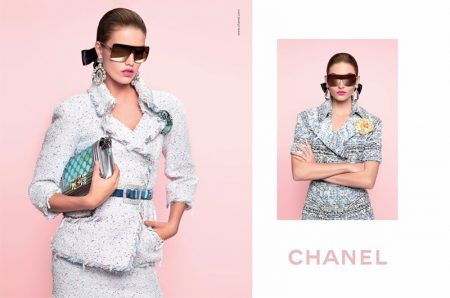 Grace Elizabeth & Luna Bijl Rock Pastels in Chanel's Spring 2018 Campaign Chanel spotlights tweed pieces in spring-summer 2018 campaign