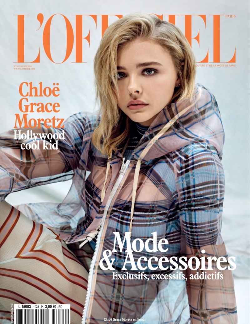 Chloe Grace Moretz on L'Officiel Paris April 2018 Cover