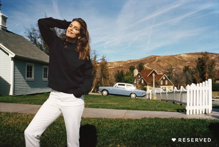 Cindy Crawford stars in Reserved's spring-summer 2018 campaign