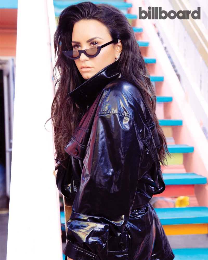 Singer Demi Lovato wears vintage Chanel Jacket and PAWAKA sunglasses