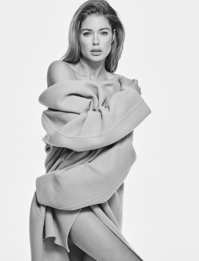 Model Doutzen Kroes poses in Holt Renfrew x Knot My Planet campaign