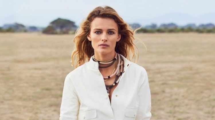 Edita Vilkeviciute Models Safari Fashions for ELLE France
