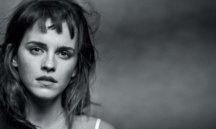 Getting her closeup, Emma Watson wears hairstyle with mini bangs