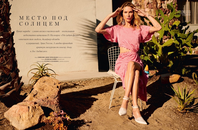 Erin Wasson Models Colorful Spring Styles for Harper's Bazaar Kazakhstan