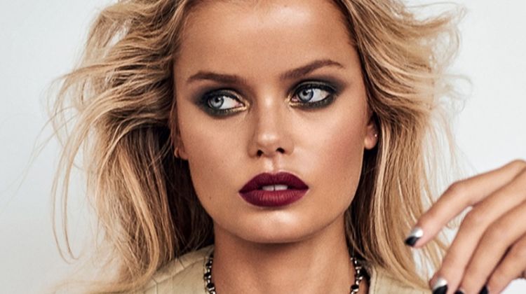 Frida Aasen Wears Chic Makeup Looks for ELLE Slovenia