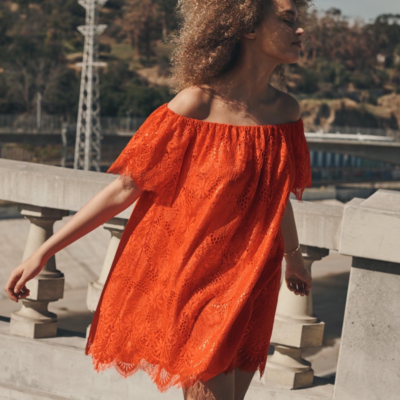 H&M Lace Off-the-Shoulder Dress