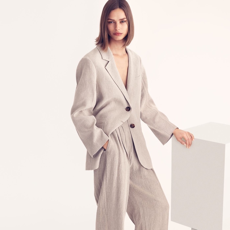 H&M Linen Jacket and Wide-Cut Linen Pants