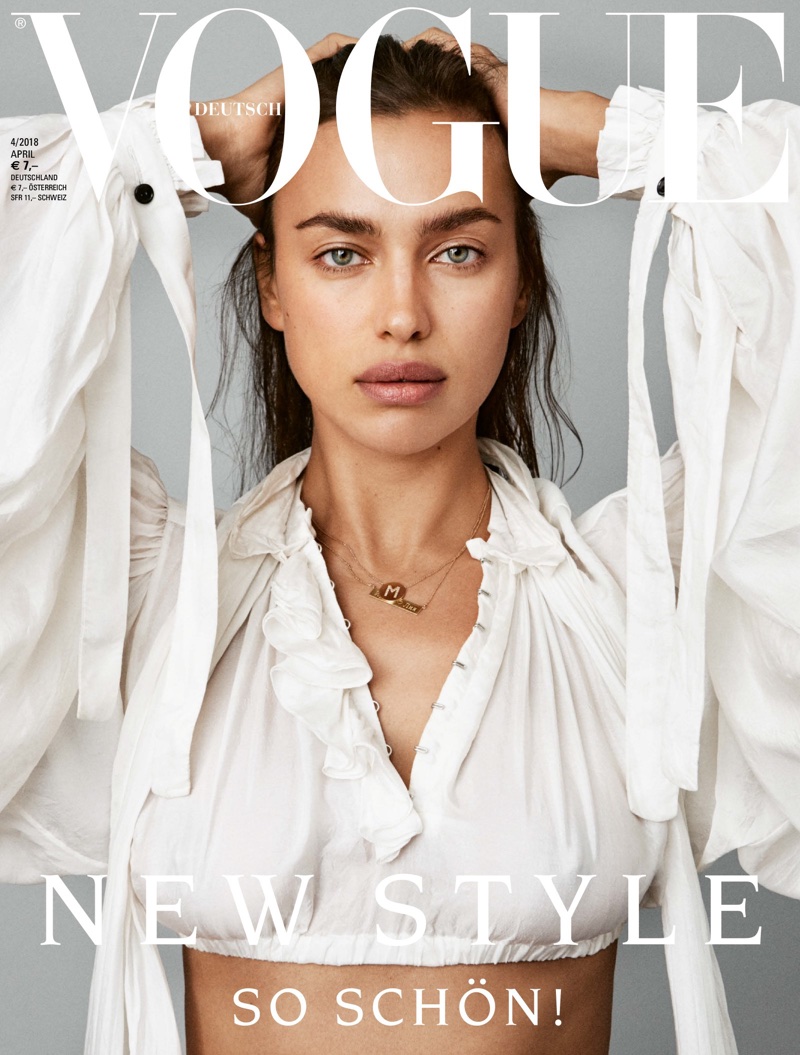Irina Shayk Strips Down with Fresh Faced Look for Vogue Germany