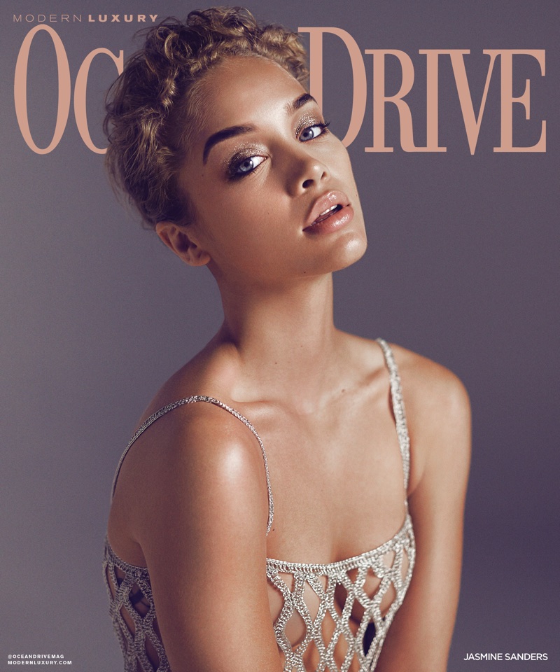 Jasmine Sanders on Ocean Drive March 2018 Cover