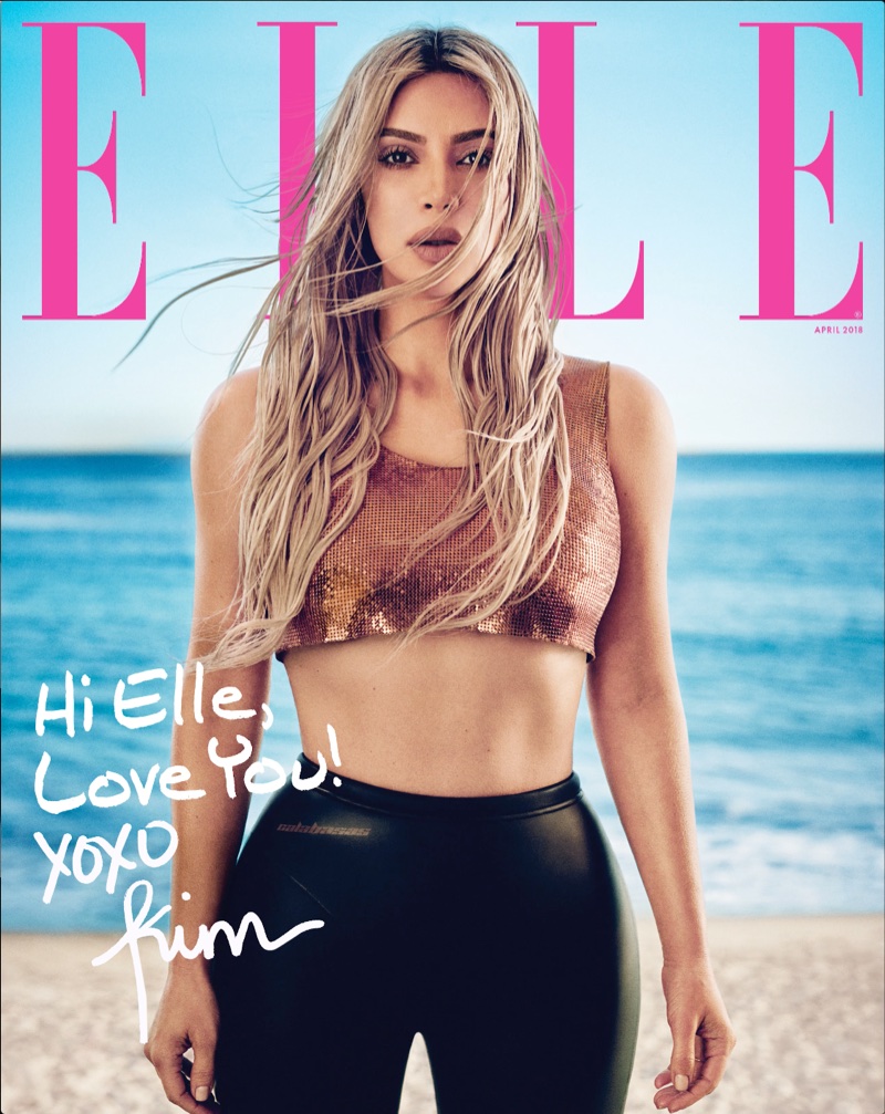 Kim Kardashian on ELLE April 2018 Cover