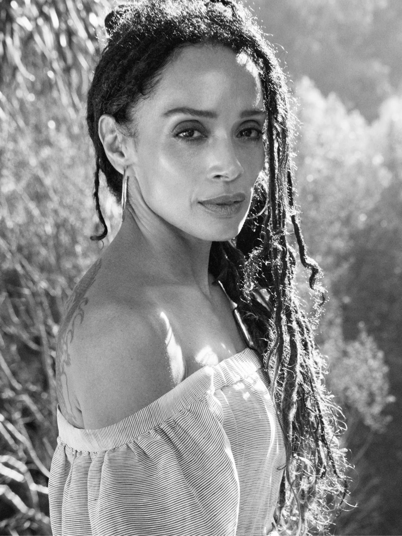 Actress Lisa Bonet shows off a braided hairstyle