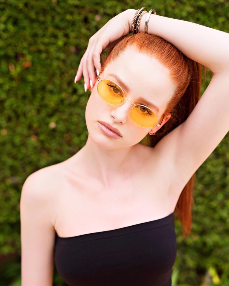 Madelaine Petsch wears Privé Revaux x Madelaine 'Candy' sunglasses