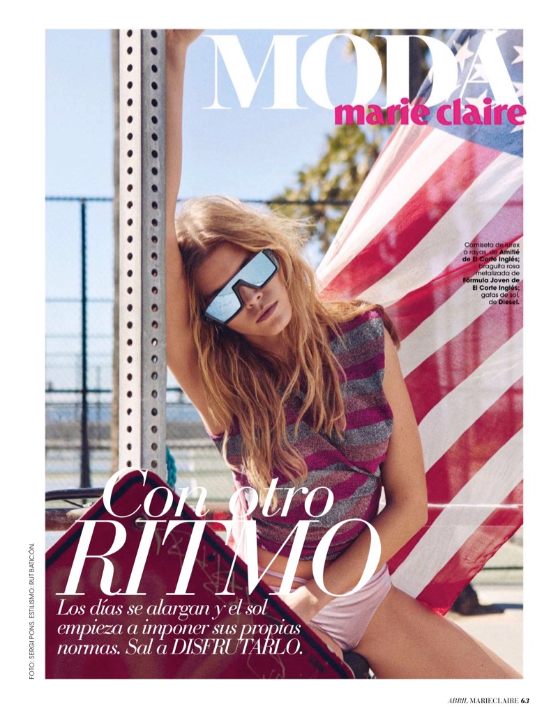 Maryna Linchuk Wears Sporty Chic Looks for Marie Claire Spain