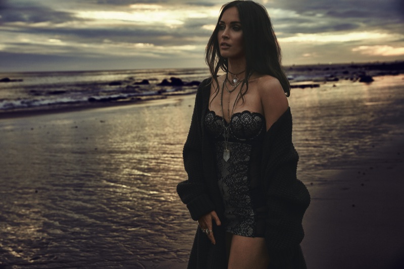 Posing at the beach, Megan Fox fronts Frederick's of Hollywood's spring-summer 2018 campaign