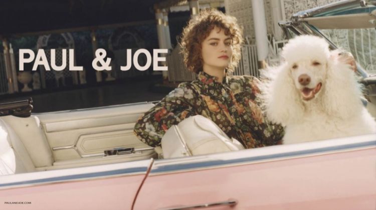 Posing with a poodle, Rose Valentine fronts Paul & Joe's spring-summer 2018 campaign