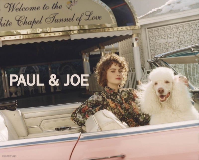 Posing with a poodle, Rose Valentine fronts Paul & Joe's spring-summer 2018 campaign