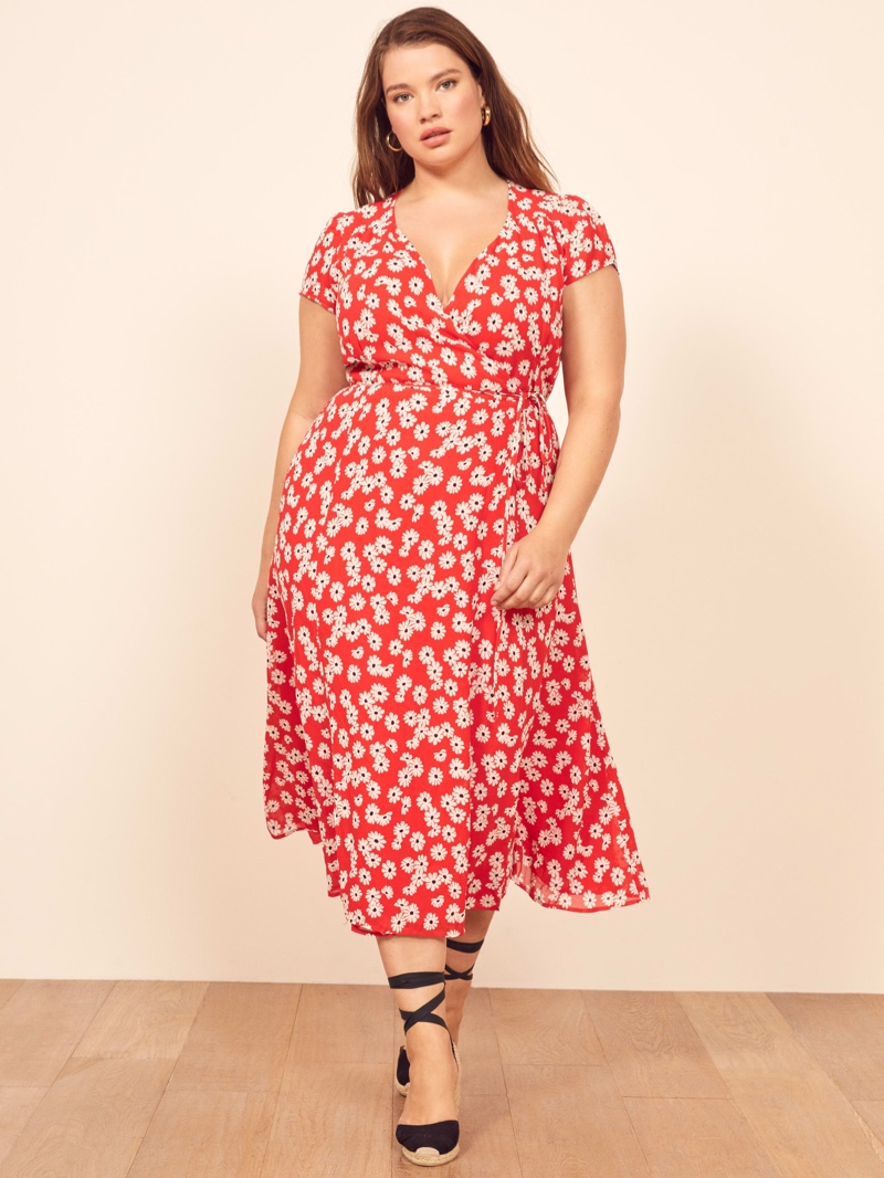 Reformation Extended Sizes Carina Dress in Oopsie Daisy $218
