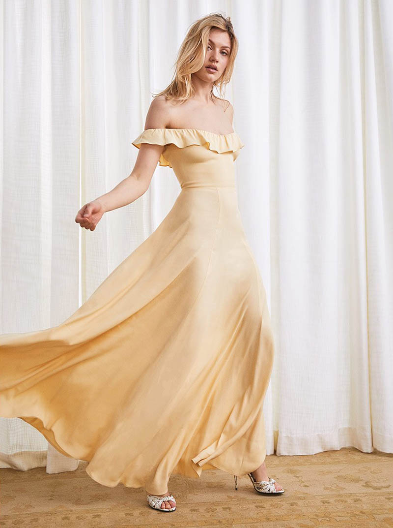 Reformation Verbena Dress in Buttercup $388